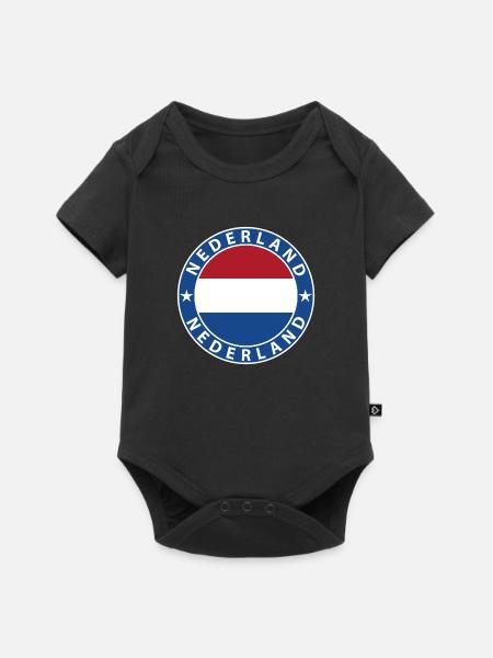 Nederland - Baby Premium Kurzarmbody - Schwarz
