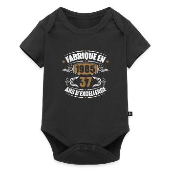 Fabriqué en 1985, 37 ans d'excellence - Body à manches courtes Premium Bébé - noir - Devant