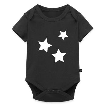 Sterne Motiv Design Selbst Gestalten Geschenk - Baby Premium Kurzarmbody - Schwarz - Vorne