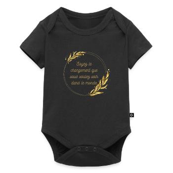 Soyez le changement que vous voulez voir - Body à manches courtes Premium Bébé - noir - Devant