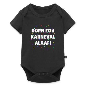 Fasching Karneval Helau Alaaf Verkleidung Kostüm - Baby Premium Kurzarmbody - Schwarz - Vorne