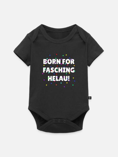 Fasching Karneval Helau Alaaf Verkleidung Kostüm - Baby Premium Kurzarmbody - Schwarz
