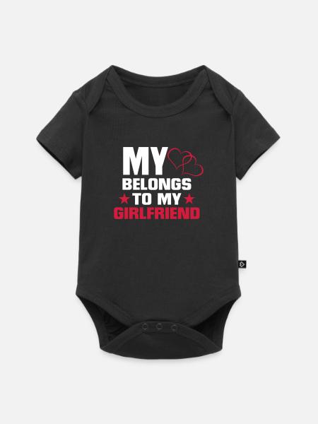 MON COEUR APPARTIENT À MON AMI ! - Body à manches courtes Premium Bébé - noir