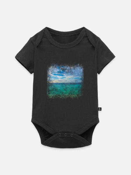 Malediven Inseln Meer - Baby Premium Kurzarmbody - Schwarz