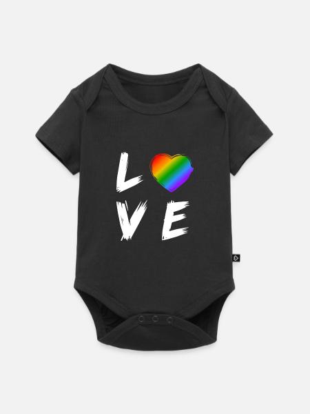 Love Spruch Transgender LGBT Geschenk Rechte - Premium kortærmet baby-body  - sort