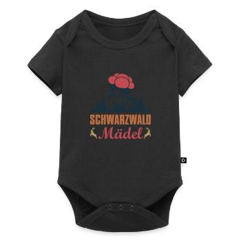 Wald Silhouette Geschenk Bollenhut Mädel - Baby Premium Kurzarmbody - Schwarz - Vorne