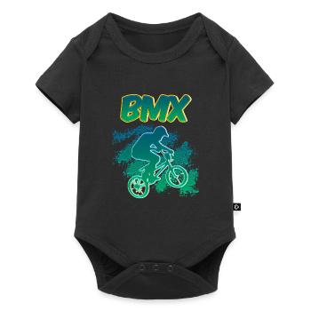 BMX / Bmx Bike / Vélo / Cadeau / Cyclist - Body à manches courtes Premium Bébé - noir - Devant