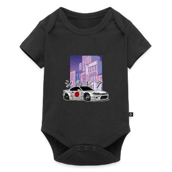 Nächtliche Stadt S15 Silvia Drift Königin Flagge - Baby Premium Kurzarmbody - Schwarz - Vorne