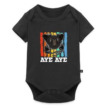 Süßes Fingertier Aye-Aye Primat Lemuren Madagaskar - Baby Premium Kurzarmbody - Schwarz - Vorne