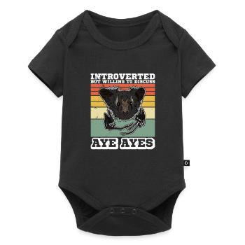 Introverted but willing to discuss aye ayes - Baby Premium Kurzarmbody - Schwarz - Vorne