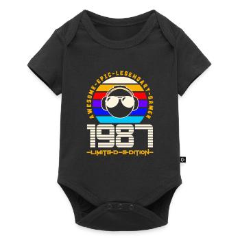 1987 - Baby Premium short-sleeve bodysuit - black - Front
