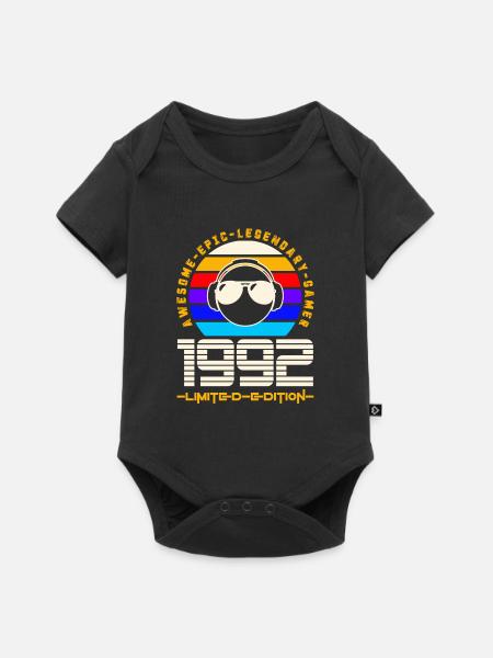 1992 - Baby Premium Kurzarmbody - Schwarz