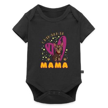 Chihuahua Dog Heart Mom - Baby Premium short-sleeve bodysuit - black - Front
