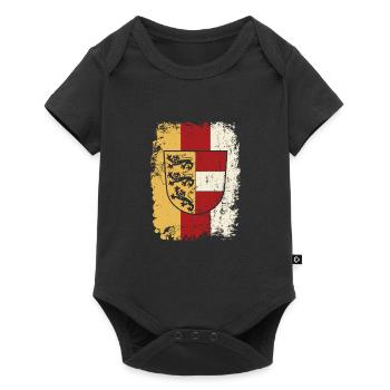 Austria Flag Coat of Arms Lion - Baby Premium short-sleeve bodysuit - black - Front