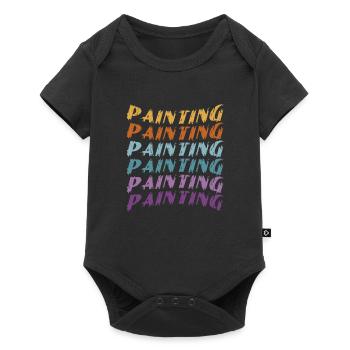 Peinture Peinture Coulée Vernis Construction Peinture - Body à manches courtes Premium Bébé - noir - Devant