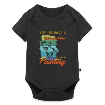 Retirementplan Painting Artistic Decorating - Baby Premium short-sleeve bodysuit - black - Front