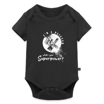 I'm a painter what's your superpower - Baby Premium Kurzarmbody - Schwarz - Vorne