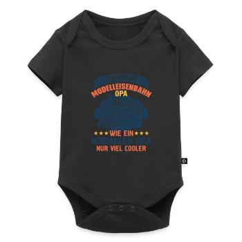 Eisenbahn Modelleisenbahn Dampflok Beruf - Baby Premium Kurzarmbody - Schwarz - Vorne