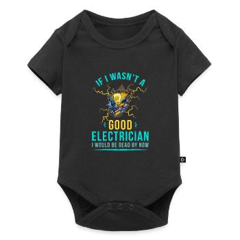 Si je n’étais pas un bon métier d’électricien - Body à manches courtes Premium Bébé - noir - Devant