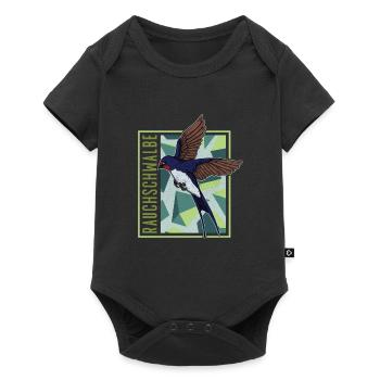 Hirondelle rustique Peinture rétro Autriche Oiseau - Body à manches courtes Premium Bébé - noir - Devant
