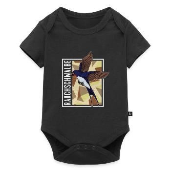 Hirondelle rustique Peinture rétro Autriche Oiseau - Body à manches courtes Premium Bébé - noir - Devant