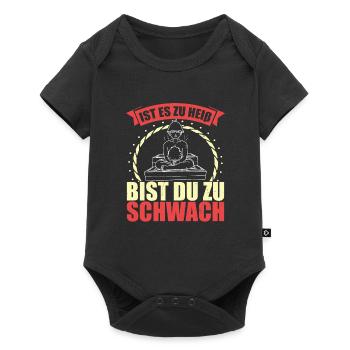If the sauna is too hot, you're too weak Spa - Baby Premium short-sleeve bodysuit - black - Front