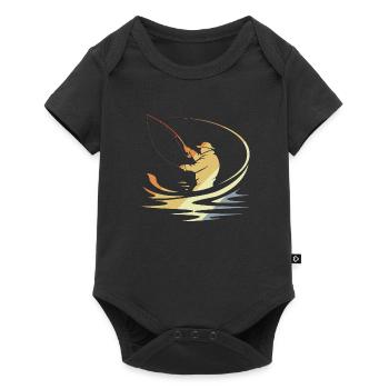 Fishing Sketch Retro - Baby Premium short-sleeve bodysuit - black - Front