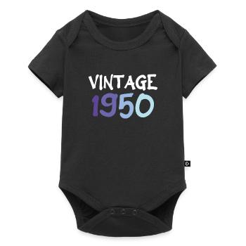 Vintage 1950 - Body à manches courtes Premium Bébé - noir - Devant