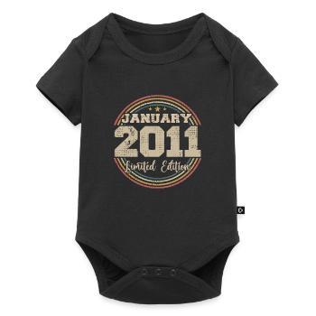 Die Legenden wurden im Januar 2011 geboren - Baby Premium Kurzarmbody - Schwarz - Vorne