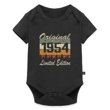 Vintage Anniversaire Idée Cadeau Original 1954 - Body à manches courtes Premium Bébé - noir - Devant