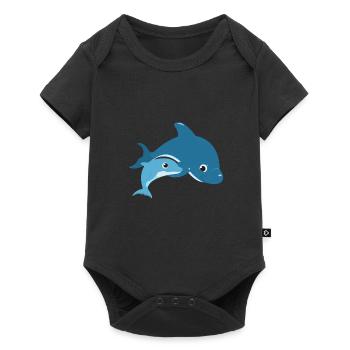 dolphin - Baby Premium short-sleeve bodysuit - black - Front