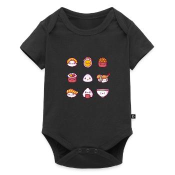 sushi kawaii - Body à manches courtes Premium Bébé - noir - Devant