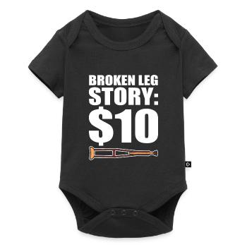 Broken leg - Baby Premium short-sleeve bodysuit - black - Front