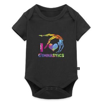 J'adore la gymnastique - Body à manches courtes Premium Bébé - noir - Devant