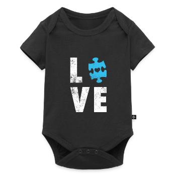 Autisme Autiste Cadeau Autiste Idée Cadeau - Body à manches courtes Premium Bébé - noir - Devant