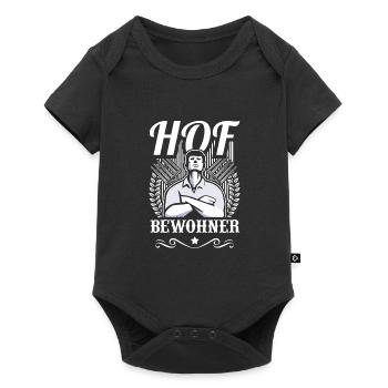 Landwirtschaft Bauernhof Geschenk · Hof Bewohner - Baby Premium Kurzarmbody - Schwarz - Vorne