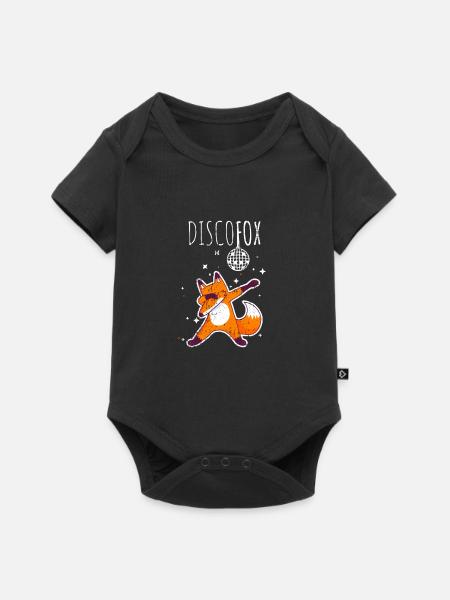 Discofox dance fox for dancers to dance - Baby Premium short-sleeve bodysuit - black