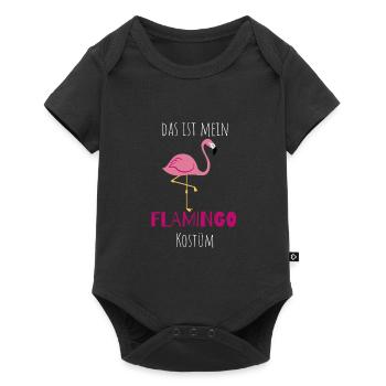 Anti-Fasching Anti-Karneval Kostüm Flamingo - Baby Premium Kurzarmbody - Schwarz - Vorne