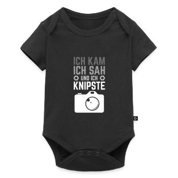Ich kam ich sah und ich knipste für Hobby Fotograf - Baby Premium Kurzarmbody - Schwarz - Vorne