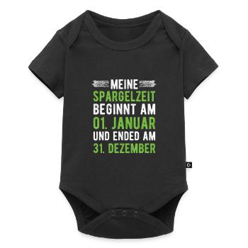 Spargelzeit Spargel Fan - Baby Premium Kurzarmbody - Schwarz - Vorne