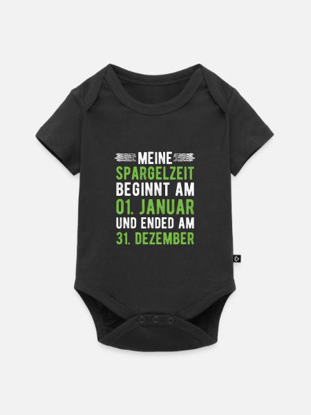 Spargelzeit Spargel Fan - Baby Premium Kurzarmbody - Schwarz