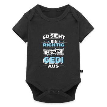 So Sieht Ein Richtig Cooler Gedi Aus Firmgedi - Baby Premium Kurzarmbody - Schwarz - Vorne