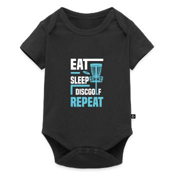 Eat Sleep Discgolf Repeat Disc Golf - Baby Premium short-sleeve bodysuit - black - Front