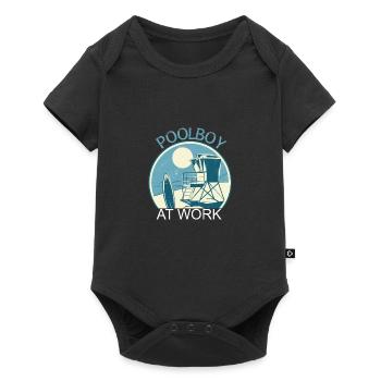 Poolboy At Work Pool Pool Jungs - Baby Premium Kurzarmbody - Schwarz - Vorne