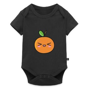Fruits Orange Mignon Kawaii - Body à manches courtes Premium Bébé - noir - Devant