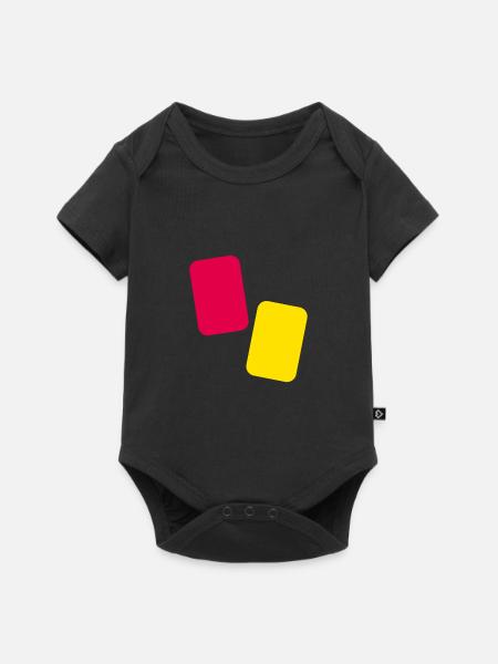Karten Schiedsrichter - Baby Premium Kurzarmbody - Schwarz