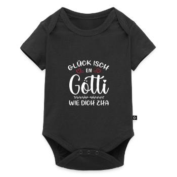 Götti Taufgötti Firmgötti Götti Fragen Götti Werde - Baby Premium Kurzarmbody - Schwarz - Vorne