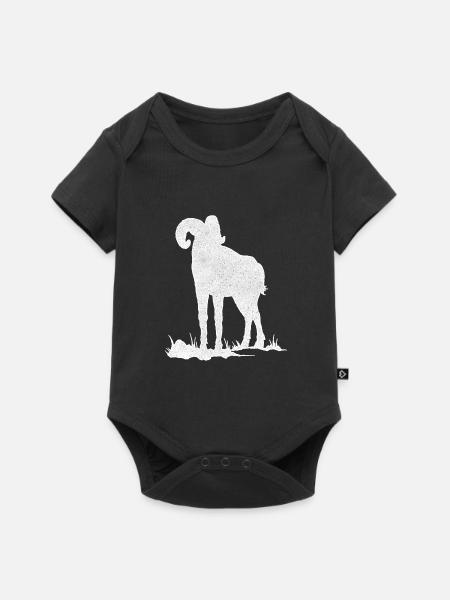 Steinbock - Baby Premium Kurzarmbody - Schwarz