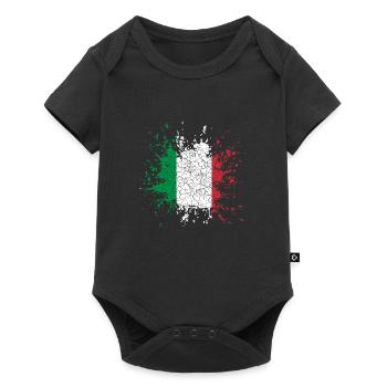 Italy Retro Look - Baby Premium Kurzarmbody - Schwarz - Vorne