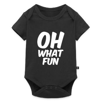 Oh what fun - Baby Premium Kurzarmbody - Schwarz - Vorne